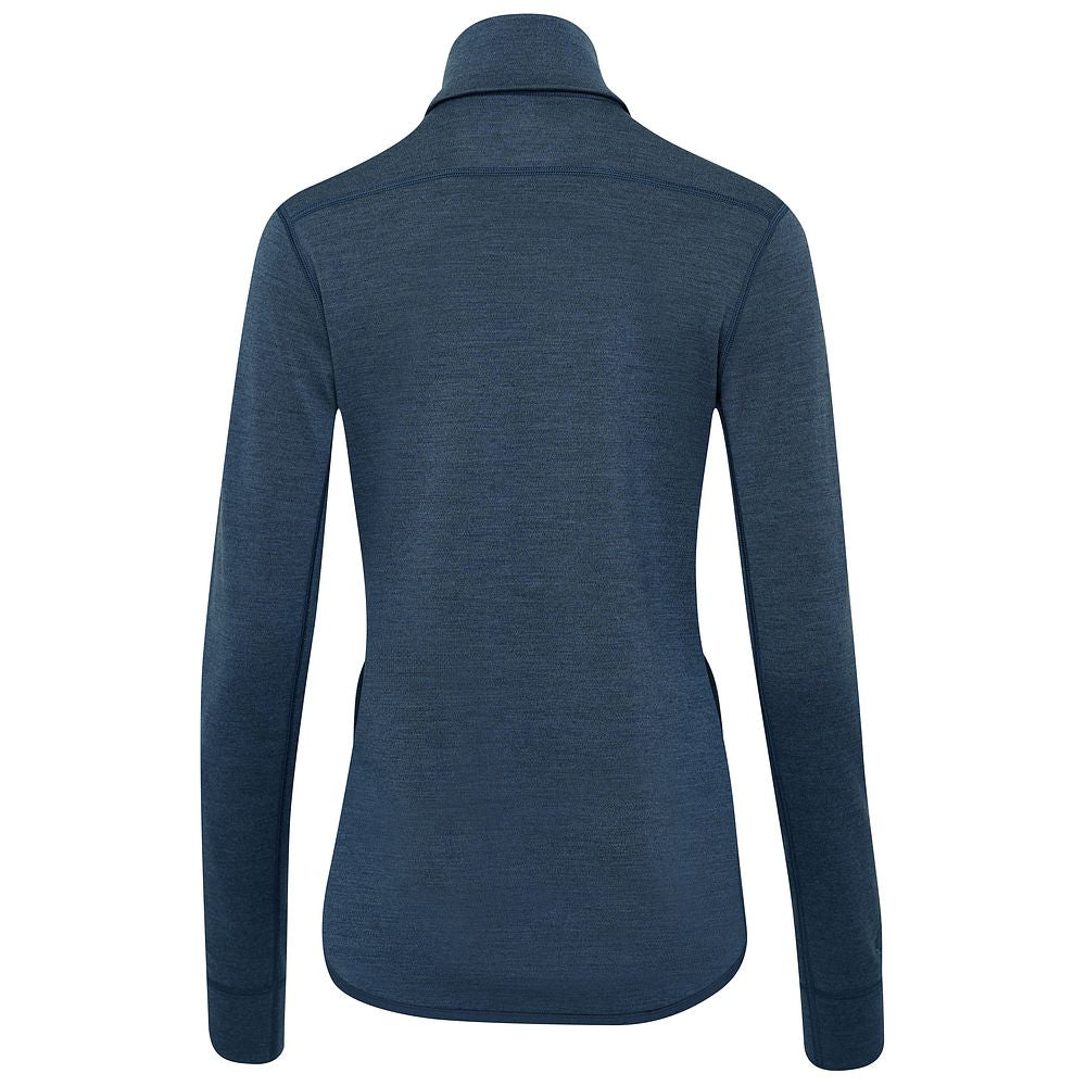 Isobaa | Womens 320 Merino Full Zip (Denim/Navy) | Step into a new level of comfort and versatility with our 320 Merino Full Zip Jacket