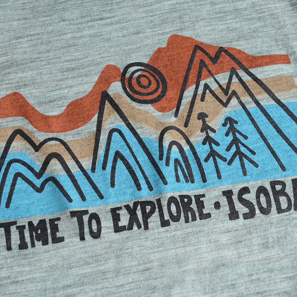 Junior Merino 150 Time to Explore SS Tee (Agave)