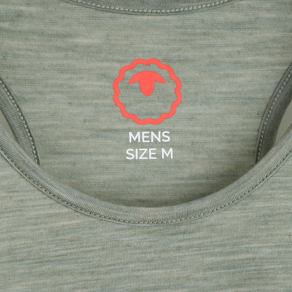 Mens Merino Blend 125 Ultrafine Racer Vest (Olive)