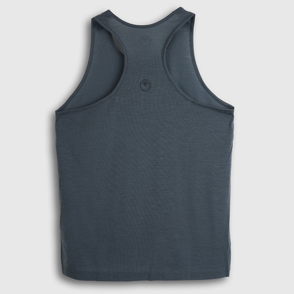 Mens Merino Blend 125 Ultrafine Racer Vest (Turbulence)