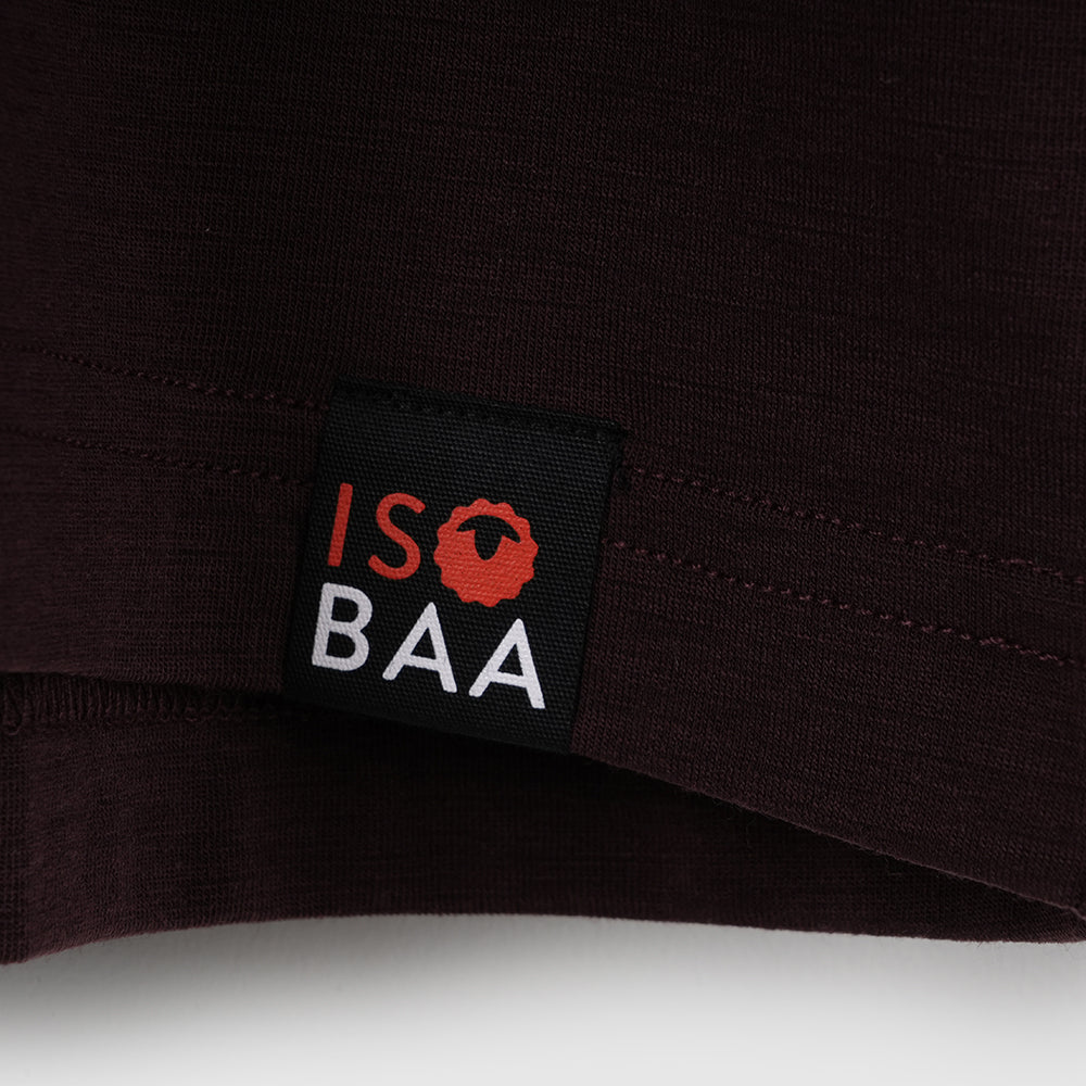 Mens Merino Blend 125 Ultrafine SS Crew (Brown Stone)