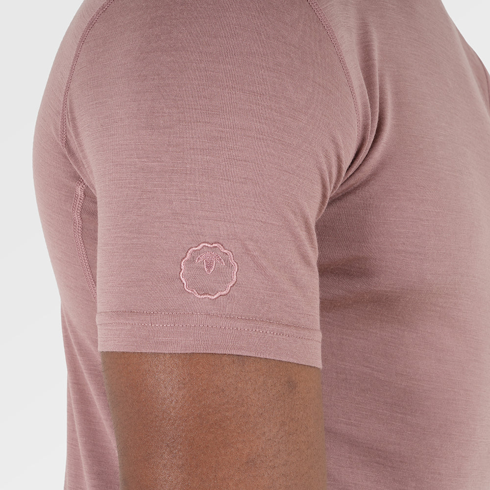 Mens Merino 150 Short Sleeve Crew (Burlwood)