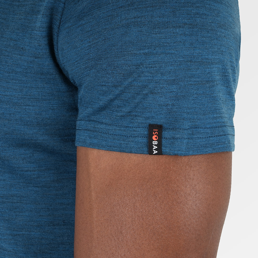 Mens Merino 150 Stamp Summit Tee (Petrol)