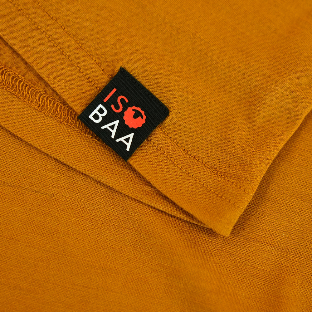 Isobaa Mens Merino 150 Short Sleeve Crew (Mustard)