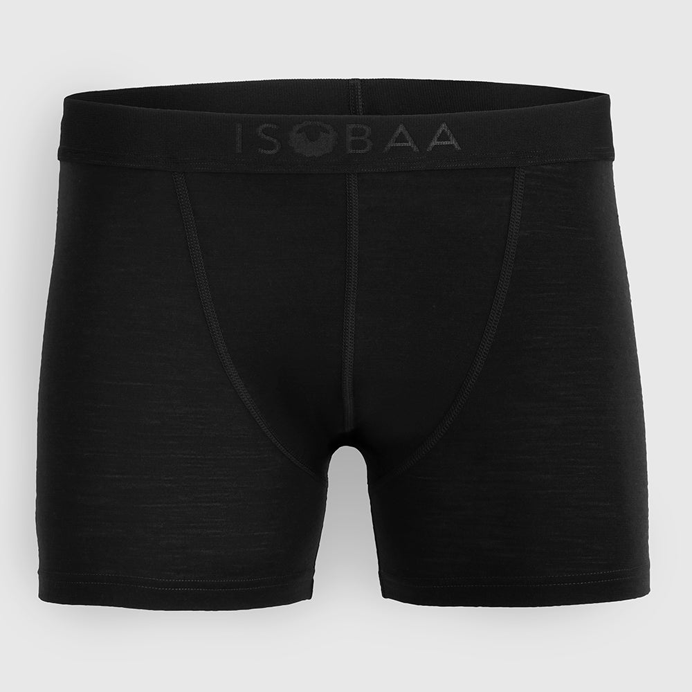 Mens Merino Blend 180 Boxers (2 Pack - Black)