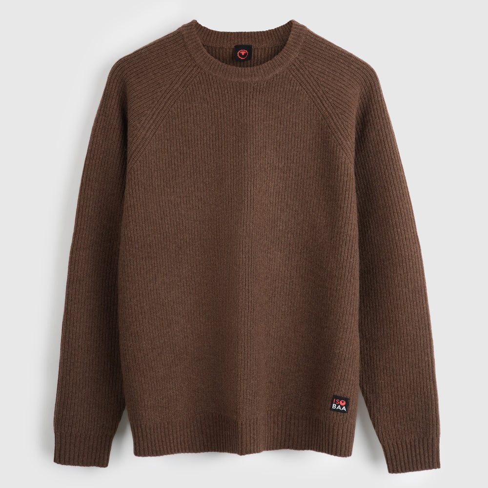 Mens Herdwick Merino Crew Sweater (Brown)
