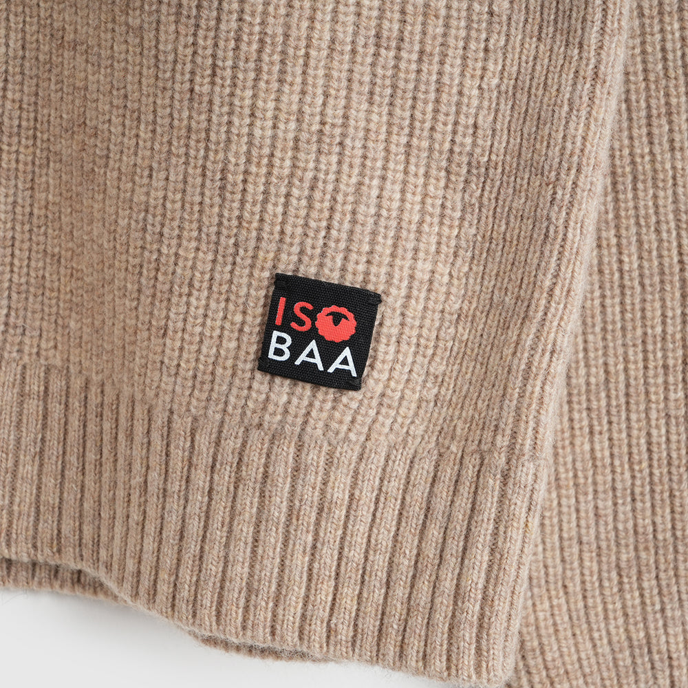 Herren Herdwick Merino Pullover mit Halbreißverschluss (Natural)
