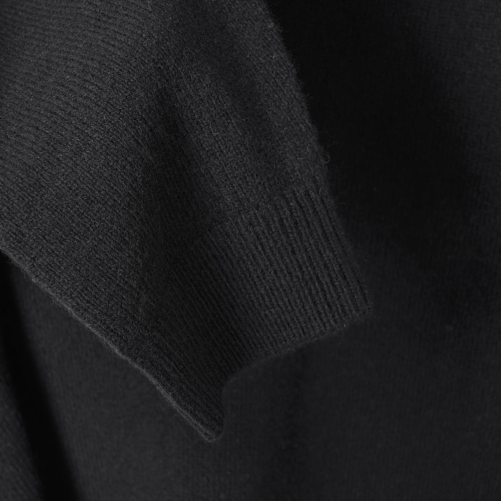 Homme Pull polo en mérinos Solace (Black)