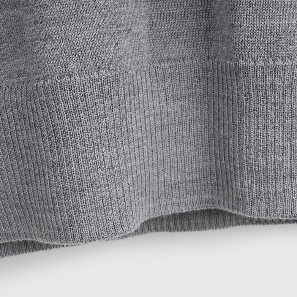 Homme Pull col rond en mérinos Woolsey (Charcoal/Orange)