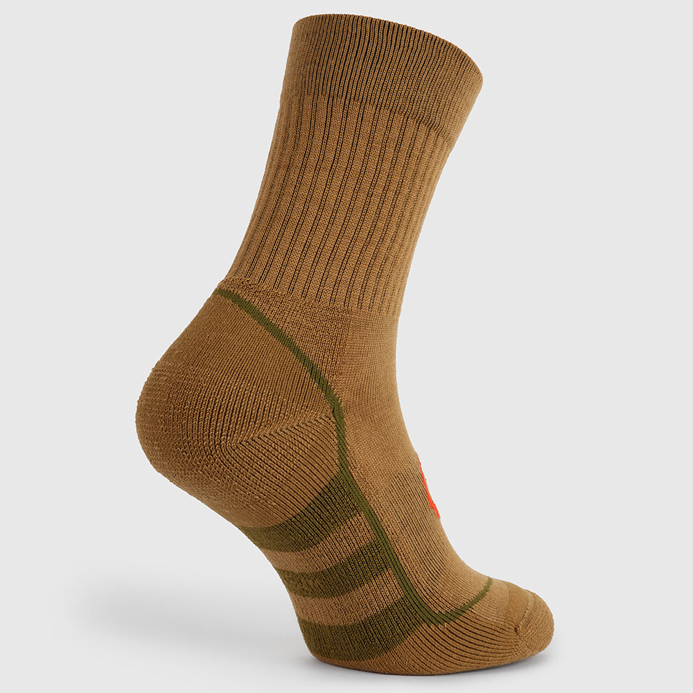 Merino Blend Hiking Socks (3 Pack - Dull Gold)