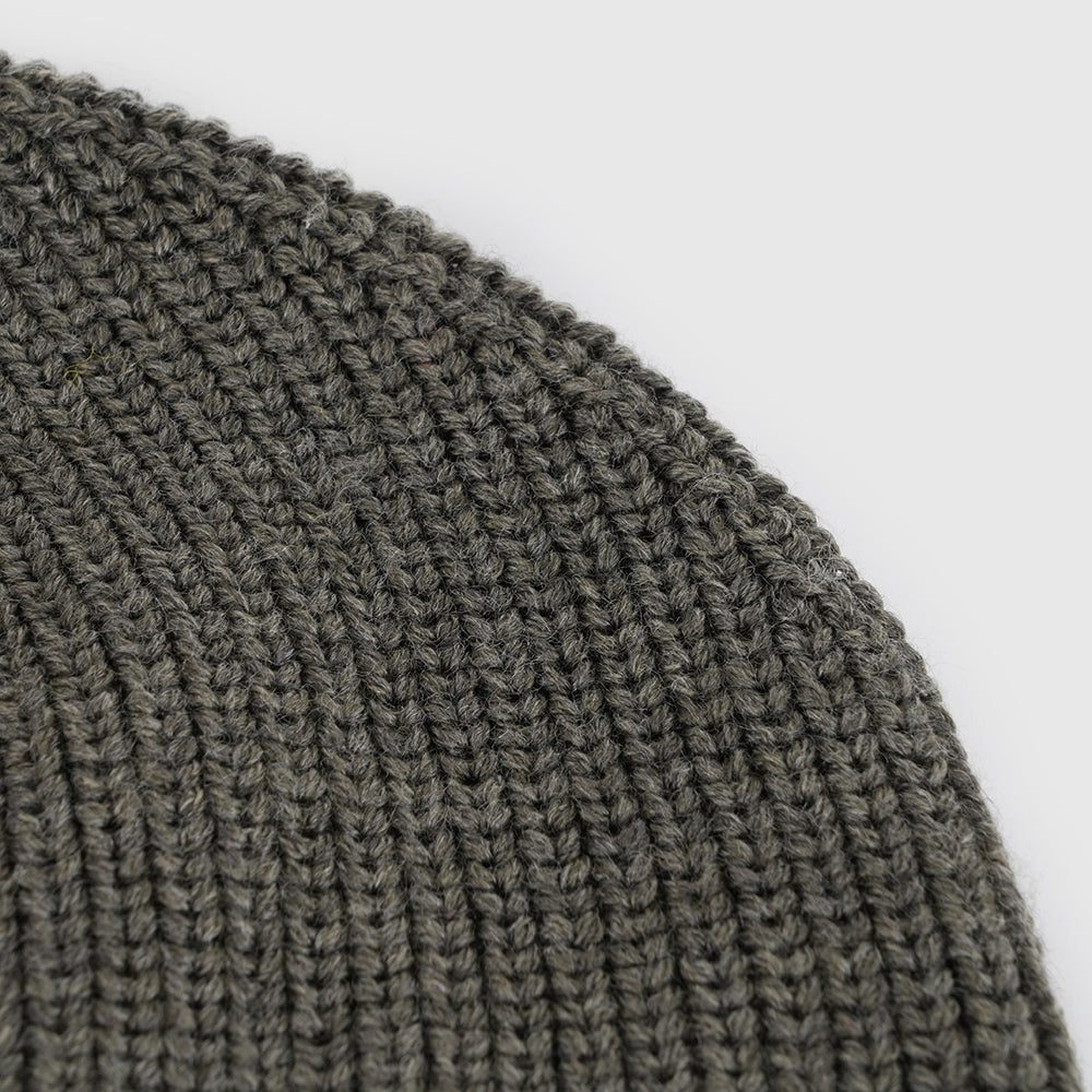 Merino Fisherman Beanie (Dark Olive)