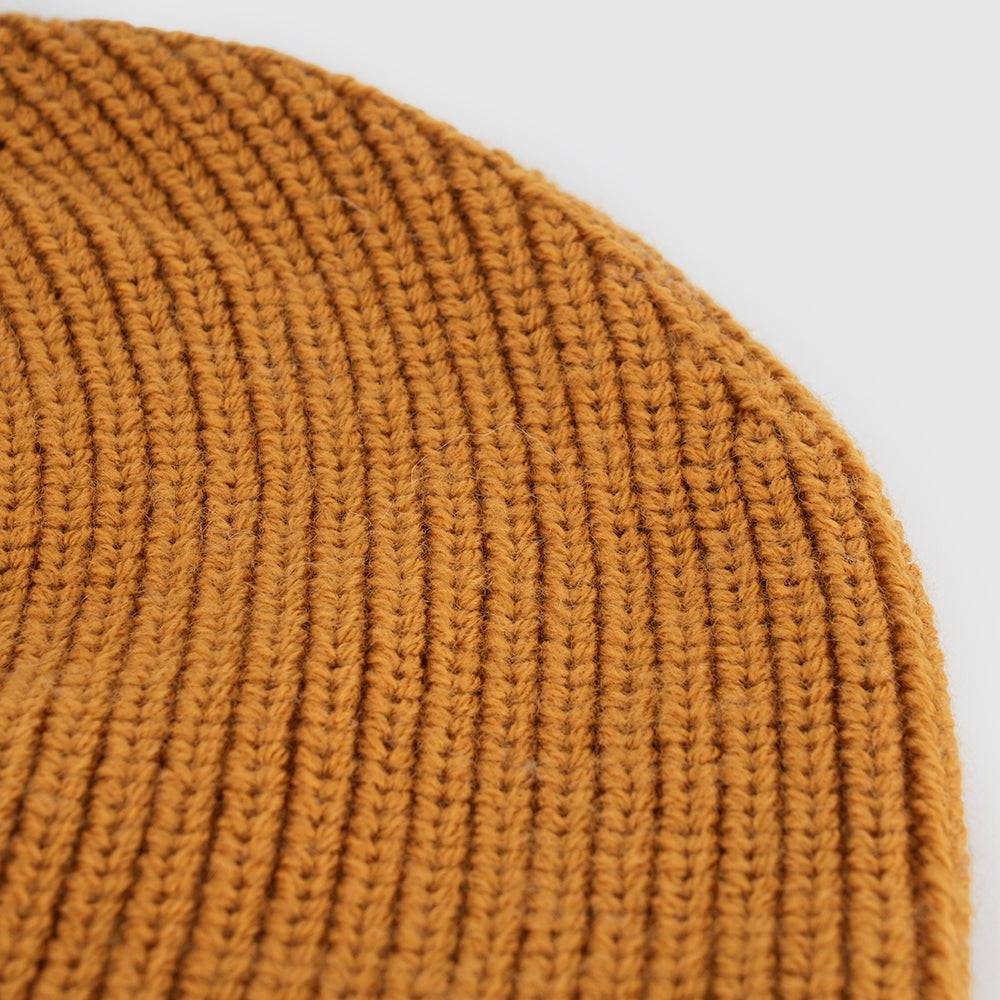 Merino Fisherman Beanie (Mustard)