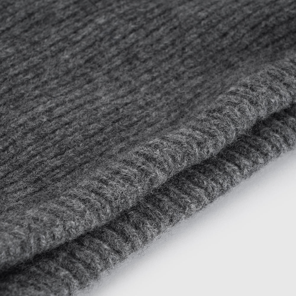 Merino-Strickkapuze (Smoke)