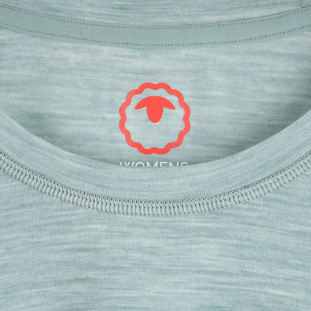 Womens Merino Blend 125 Ultrafine LS Crew (Agave)