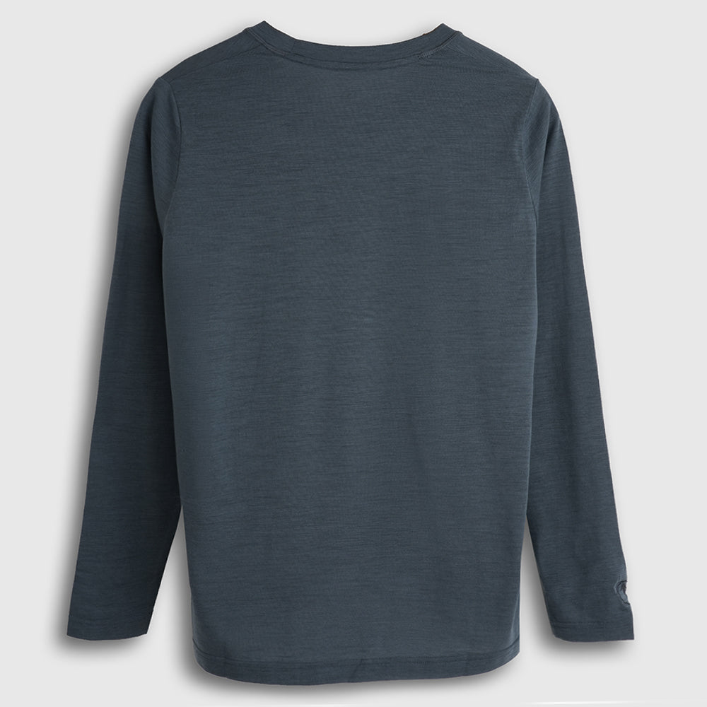Womens Merino Blend 125 Ultrafine LS Crew (Turbulence)
