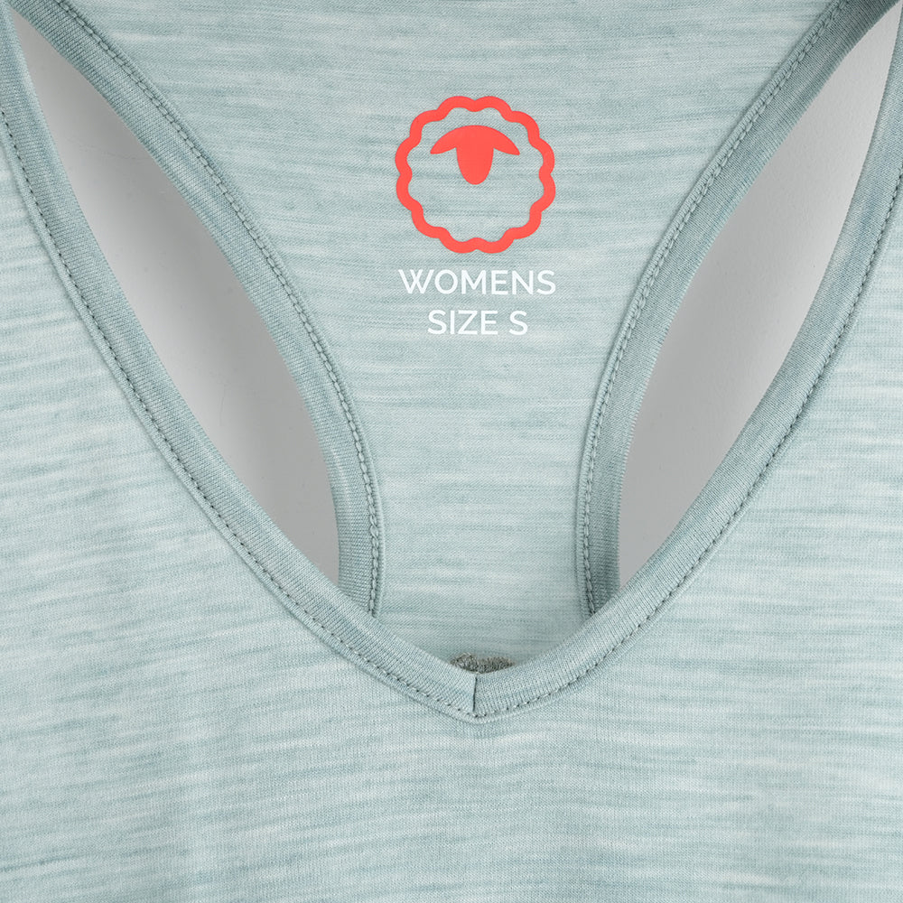 Womens Merino Blend 125 Ultrafine Racer Vest (Agave)