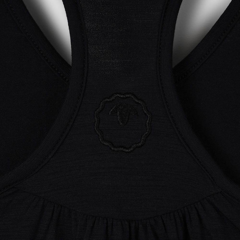 Womens Merino Blend 125 Ultrafine Racer Vest (Black)