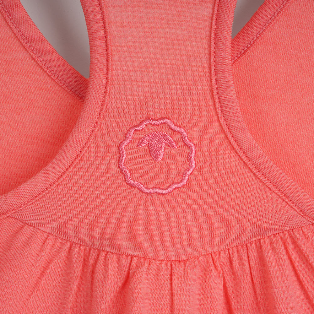 Womens Merino Blend 125 Ultrafine Racer Vest (Coral)