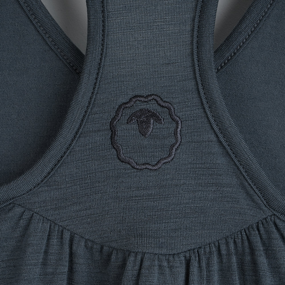 Womens Merino Blend 125 Ultrafine Racer Vest (Turbulence)