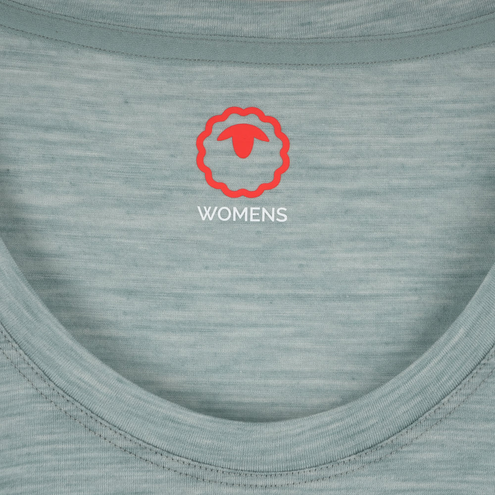 Womens Merino Blend 125 Ultrafine SS Scoop Top (Agave)