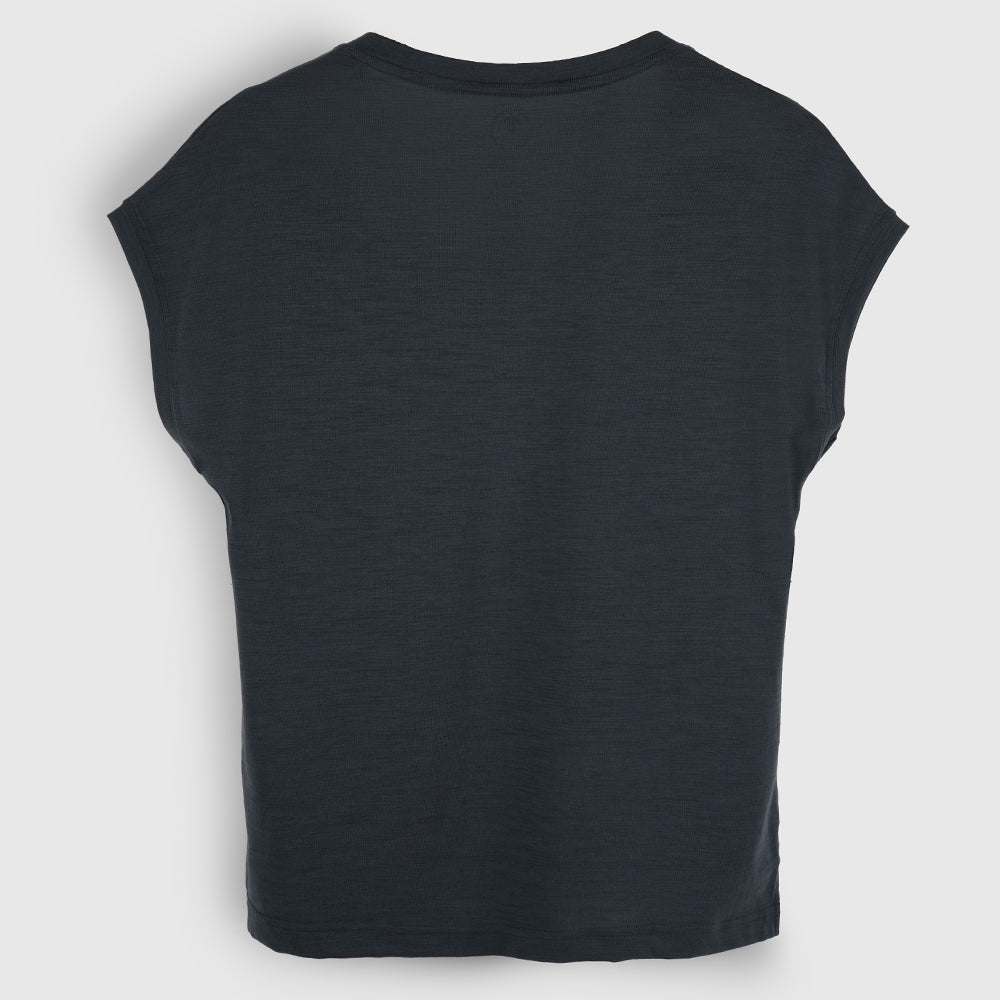 Womens Merino Blend 125 Ultrafine SS Scoop Top (Turbulence)
