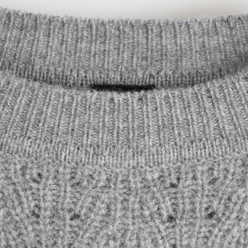 Femme Pull col rond en mérinos Clover (Heather)