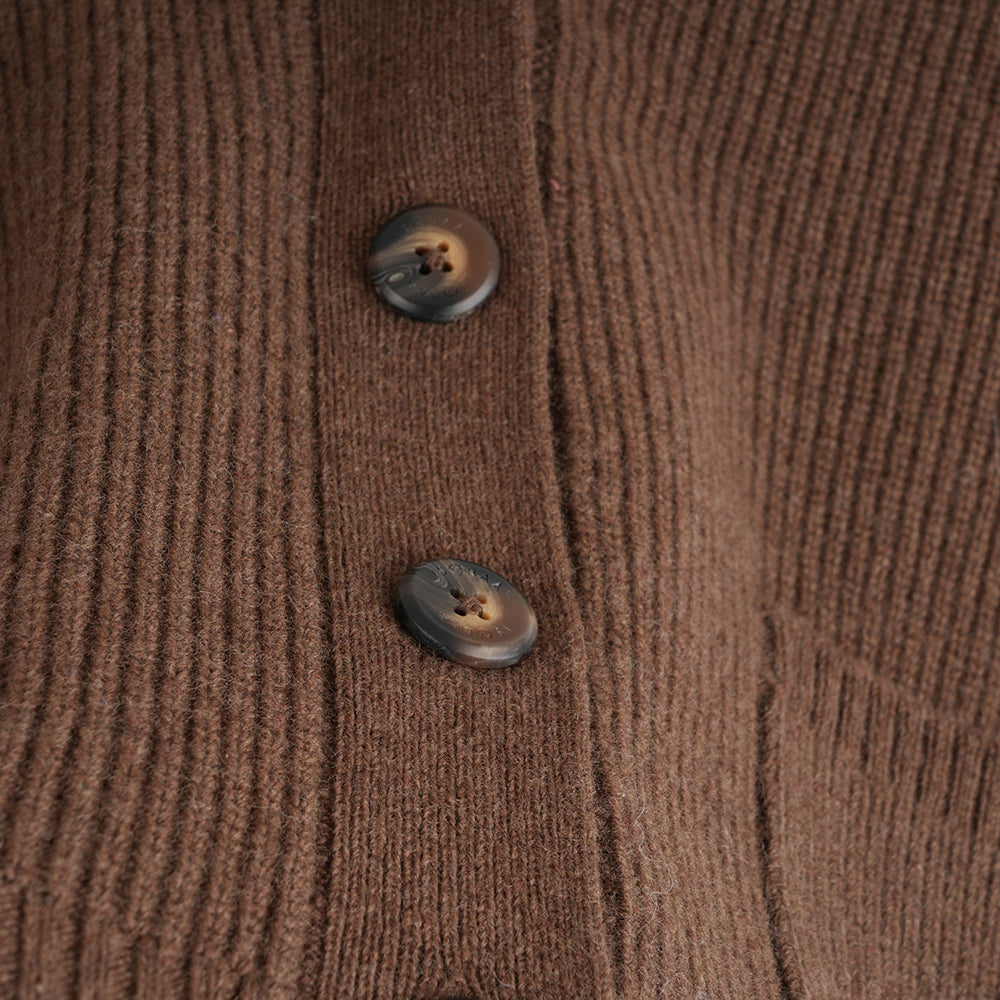 Damen Herdwick Merino Cardigan (Brown)