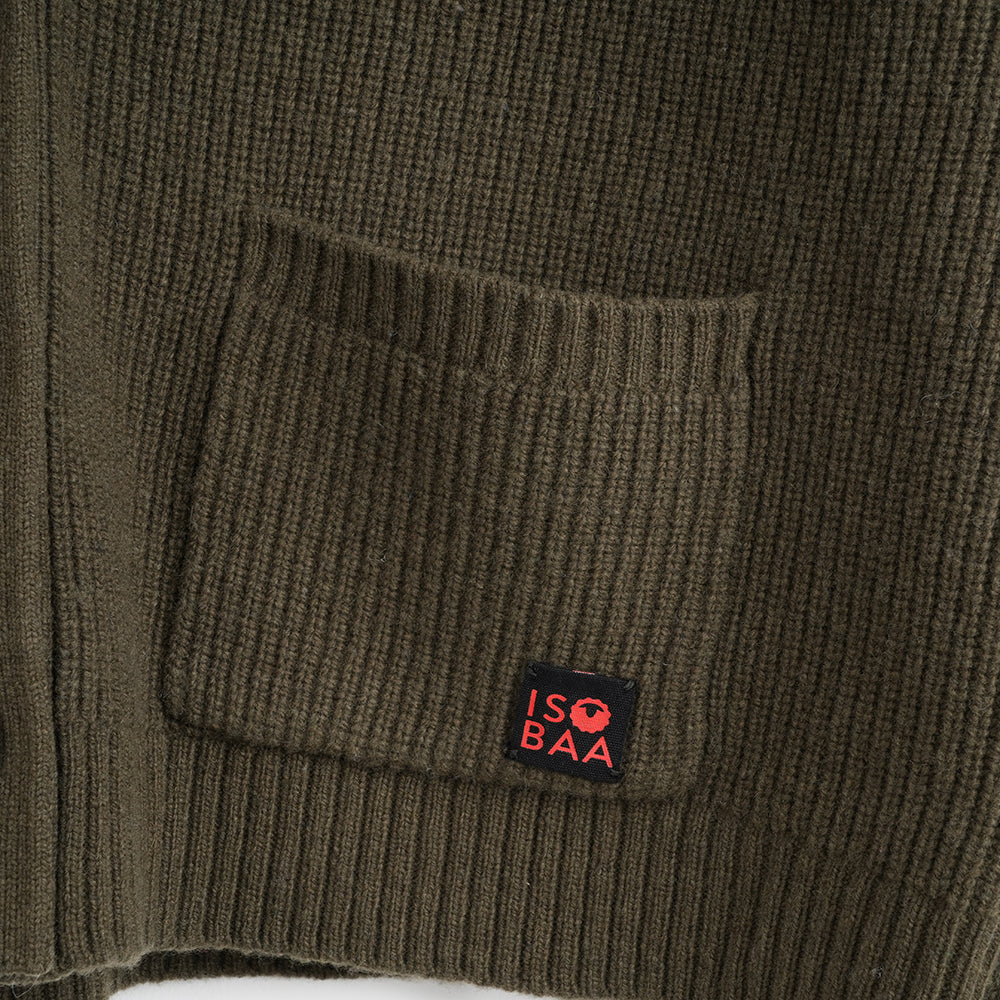 Femme Cardigan en mérinos Herdwick (Dark Olive)