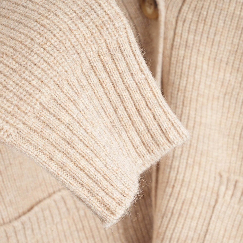 Womens Herdwick Merino Cardigan (Oatmeal)