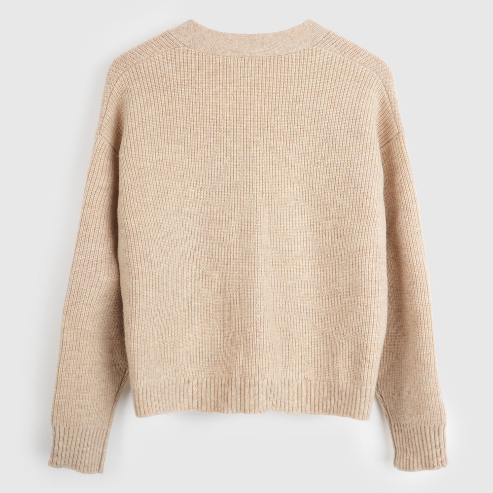 Womens Herdwick Merino Cardigan (Oatmeal)