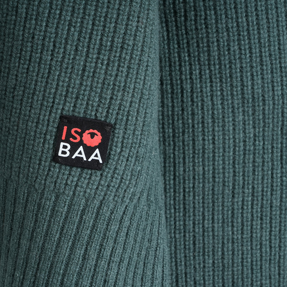 Femme Pull col montant en mérinos Herdwick (Sea Green)