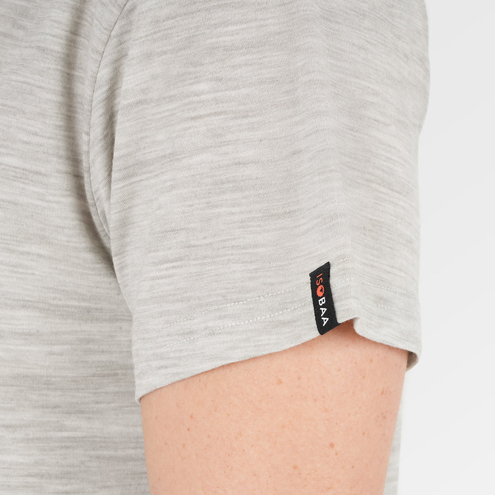 Womens Merino 150 Camping Relaxed Tee (Jute/Olive)