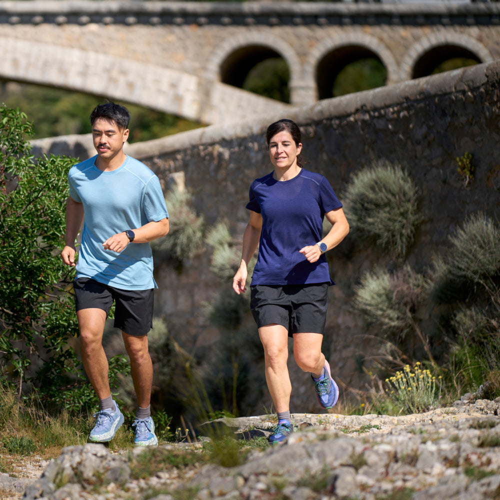 Womens Merino Active Blend Travel Shorts (Black) | Model: Alicia