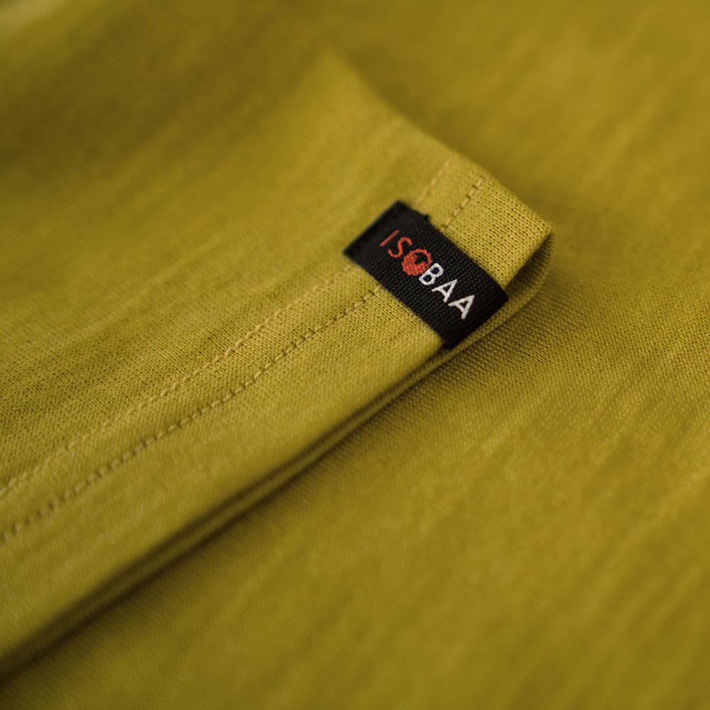Isobaa | Womens Merino 150 V-Neck Tee (Lime) | Embark on new adventures with Isobaa's superfine Merino V-neck Tee.