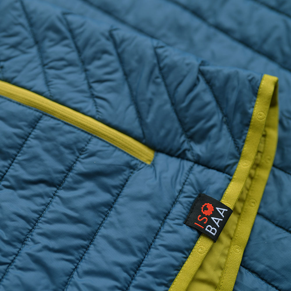 Isobaa | Mens Merino Wool Insulated Gilet (Petrol/Lime) | Fight the chill with our innovative Merino gilet.