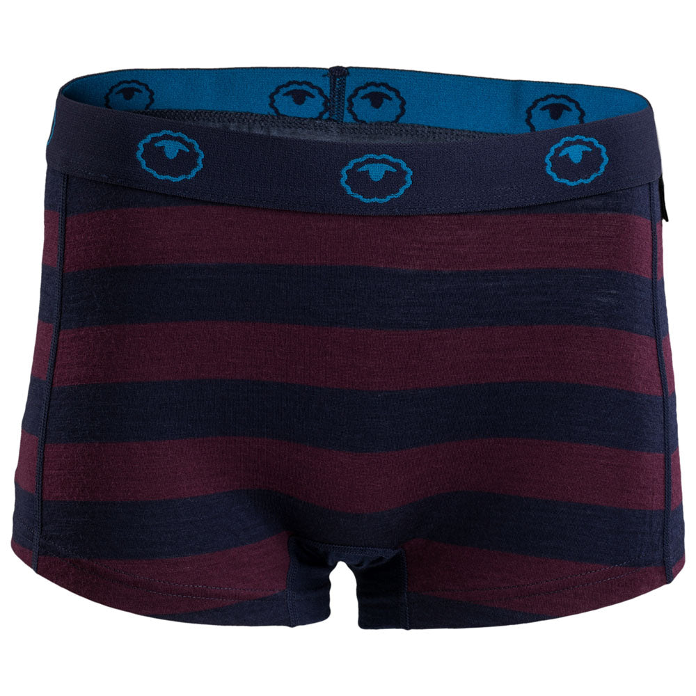 Isobaa | Womens Merino 180 Hipster Shorts (Navy/Wine) | Conquer any activity in comfort with Isobaa's superfine Merino hipster shorts.