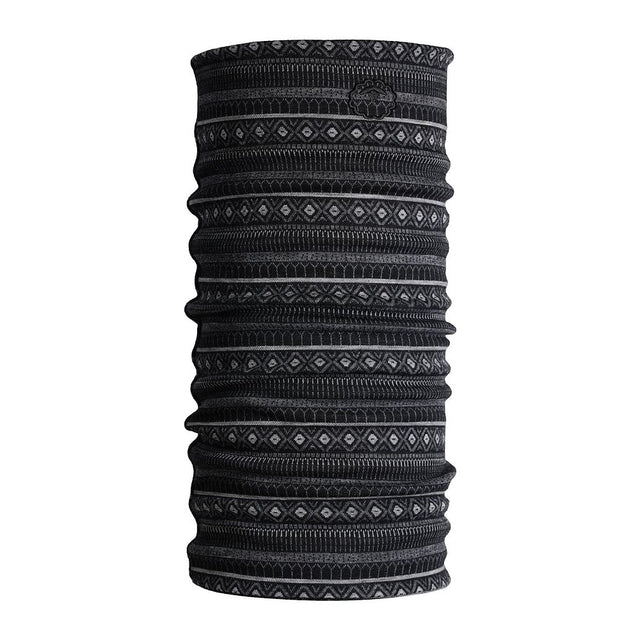 Isobaa Merino Blend 250 Fairisle Jacquard Neck Warmer (Black/Smoke/Charcoal)