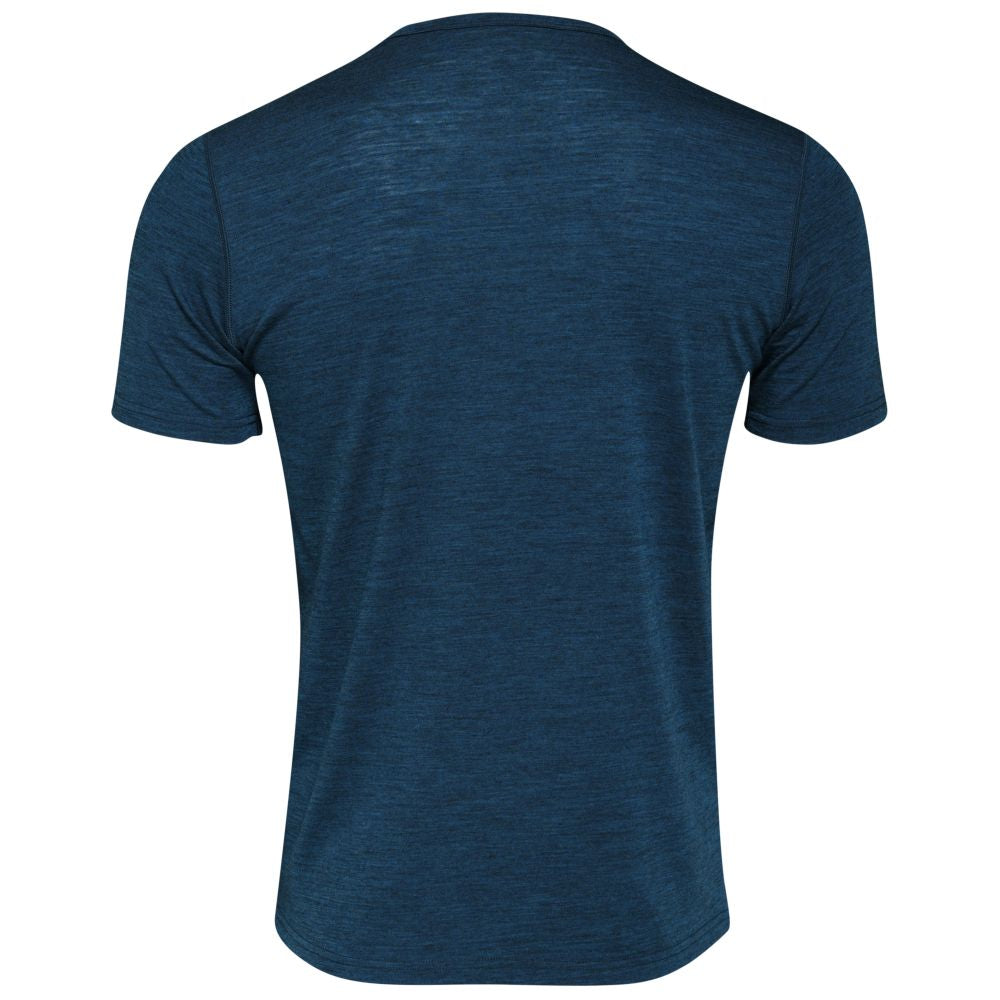 Isobaa | Mens Merino 150 Mountains Tee (Petrol/Lime) | Gear up for adventure with our superfine Merino Tee.