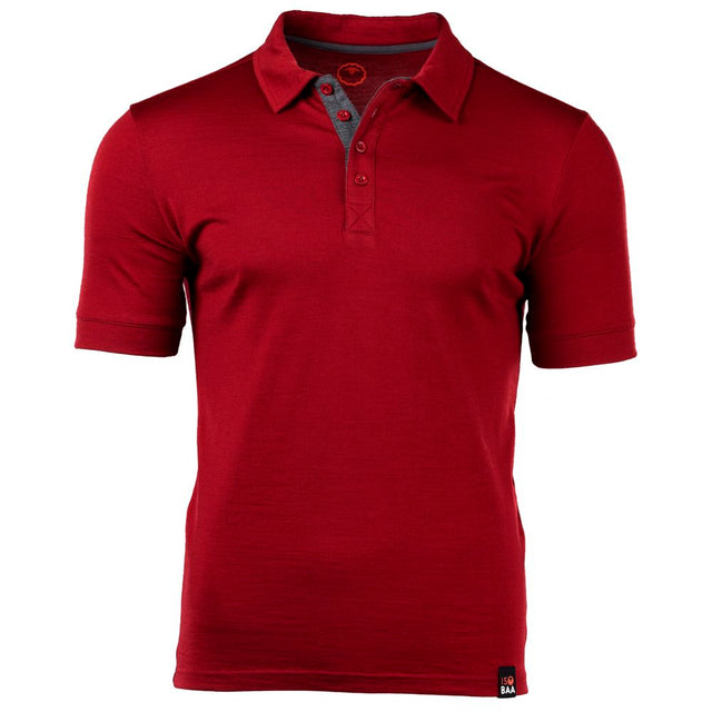 Isobaa | Mens Merino 180 Short Sleeve Polo Shirt (Black) | The ultimate Merino wool polo — perfect for weekend hikes, bike commutes, post-adventure coffee stops, office days, and everything in-between.