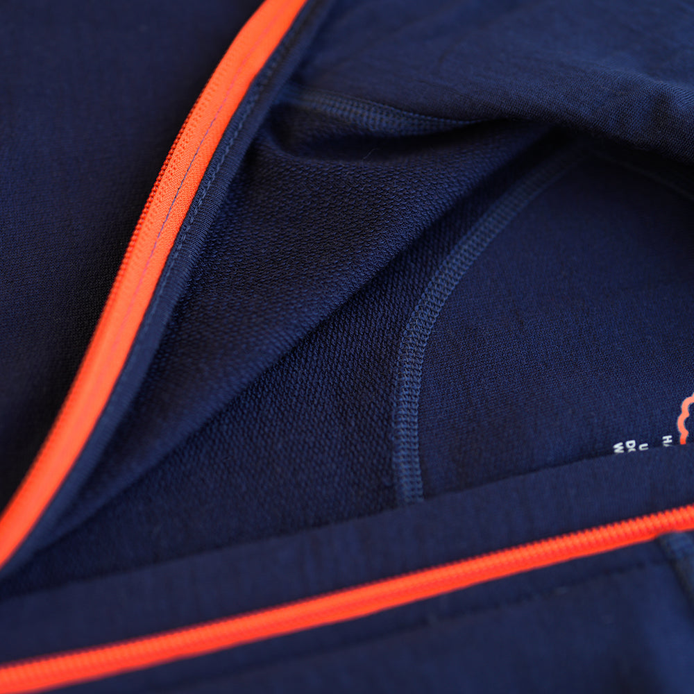 Isobaa | Mens Merino 260 Casual Hoodie (Navy) | The best in warmth and versatility: Isobaa 260gm midweight Merino wool hoodie.
