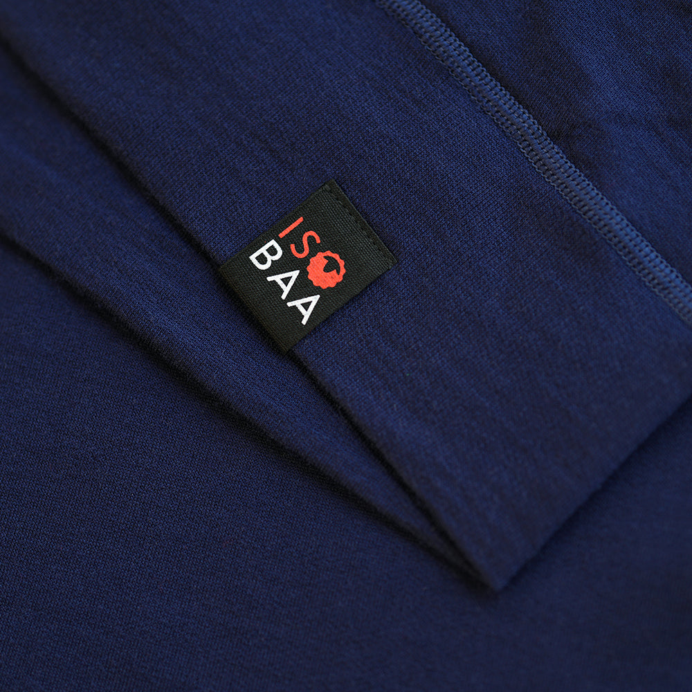 Isobaa | Mens Merino 260 Casual Hoodie (Navy) | The best in warmth and versatility: Isobaa 260gm midweight Merino wool hoodie.