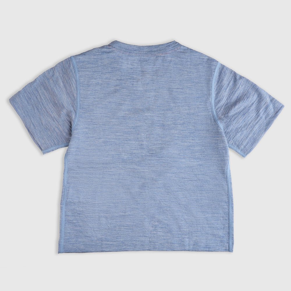 Junior Merino 150 Into The Wild SS Tee (Sky)