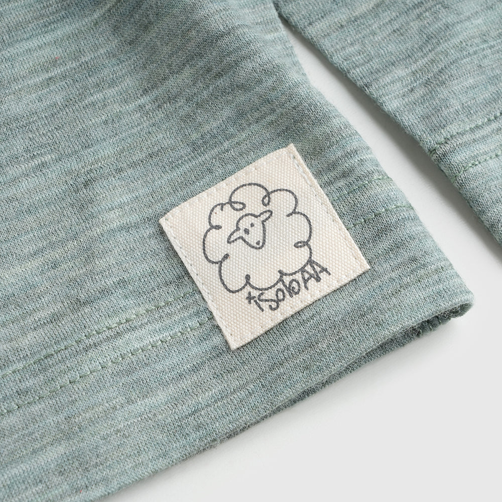 Kids Merino 150 Forest Buddy LS Tee (Agave)
