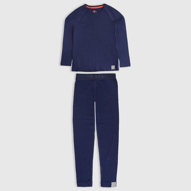 Kids Snicket Merino 200 Baselayer Set (Navy)