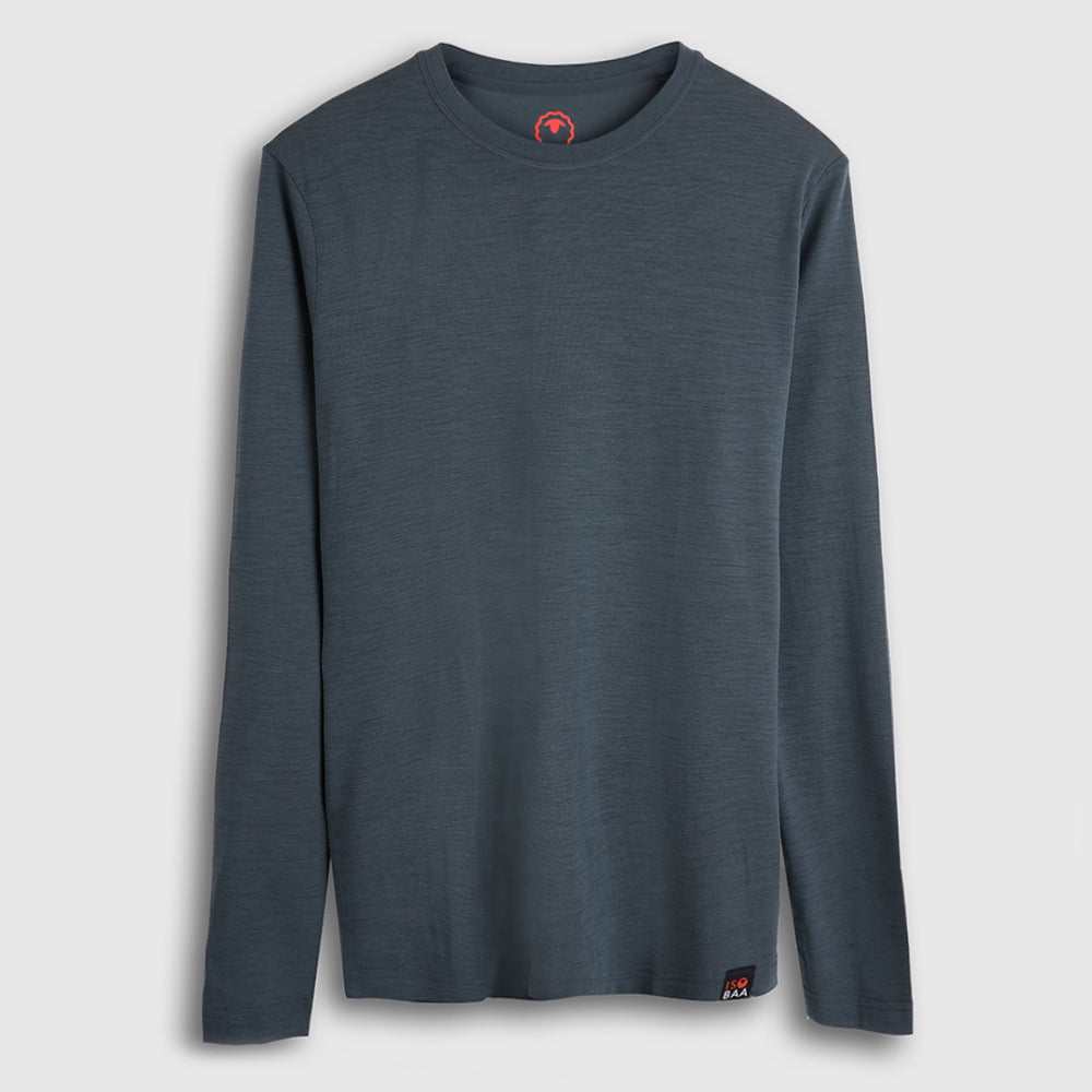 Mens Merino Blend 125 Ultrafine LS Crew (Turbulence)