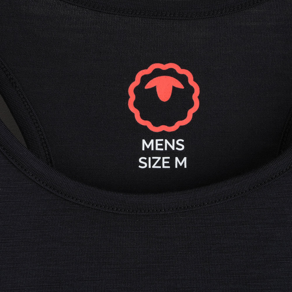 Mens Merino Blend 125 Ultrafine Racer Vest (Black)