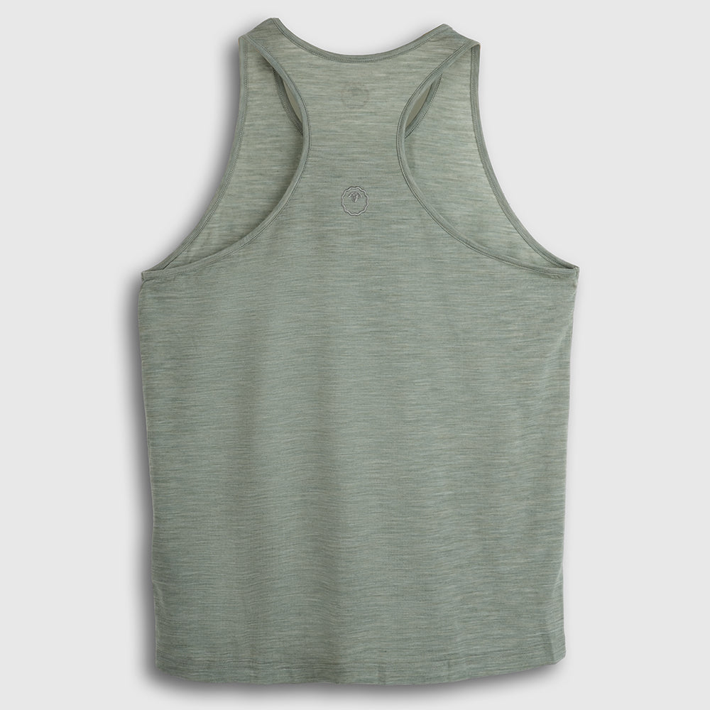 Mens Merino Blend 125 Ultrafine Racer Vest (Olive)