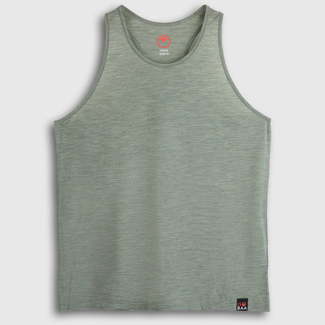 Mens Merino Blend 125 Ultrafine Racer Vest (Olive)