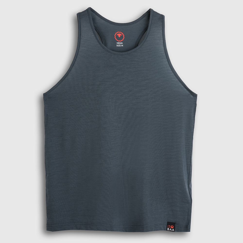 Mens Merino Blend 125 Ultrafine Racer Vest (Turbulence)