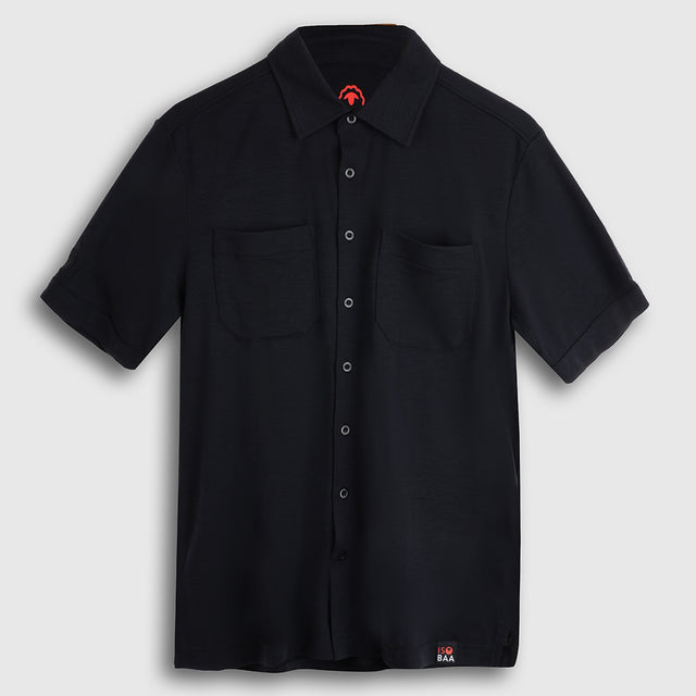 Mens Merino Blend 125 Ultrafine SS Shirt (Black)